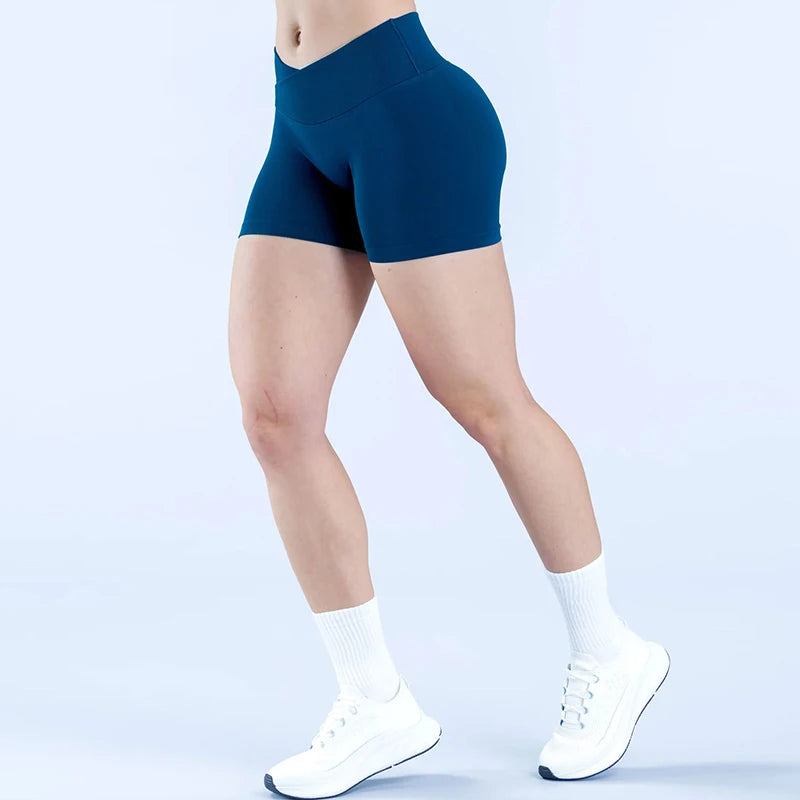 Low-Waist Seamless Yoga Shorts