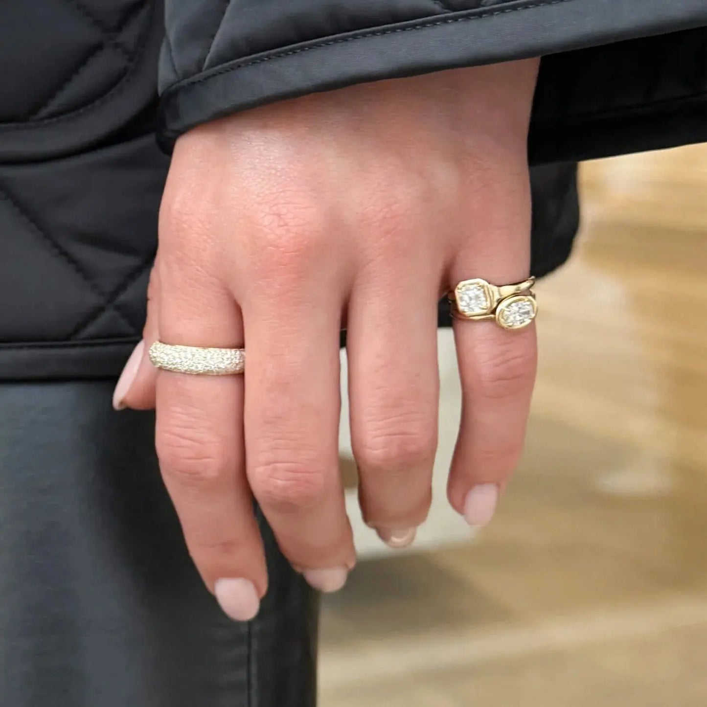 Oval CZ Adjustable Mood Ring