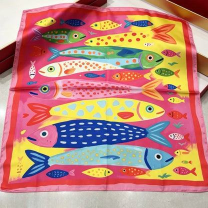Fruit Print Korean Square Scarf