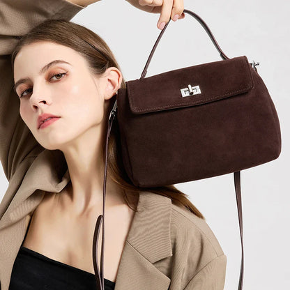 Suede Leather Crossbody Bag