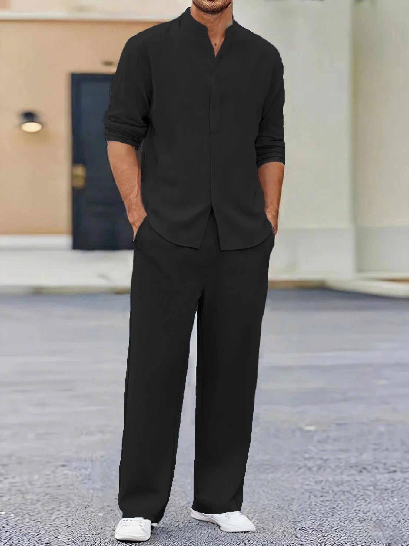 Loungewear Long-Sleeve Trousers Set