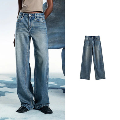 Toyouth Mid-Waist Wide-Leg Jeans