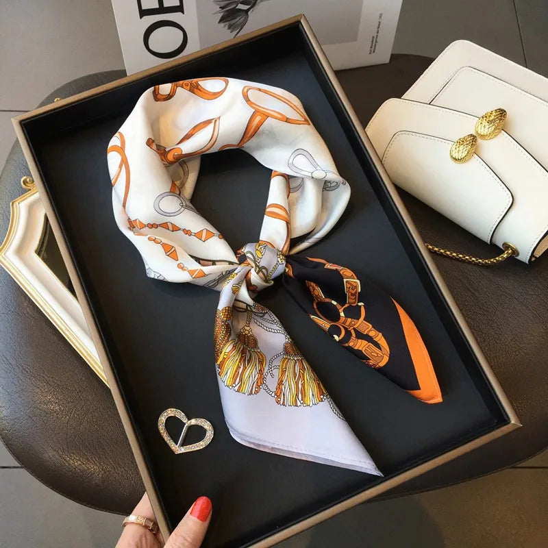 High-End Small Silk Scarf