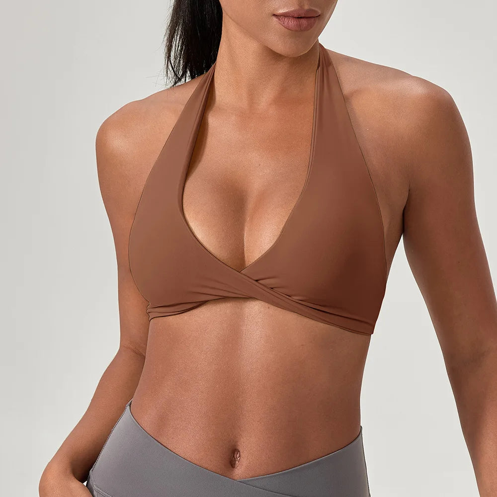 Halter Back Wire-Free Bra