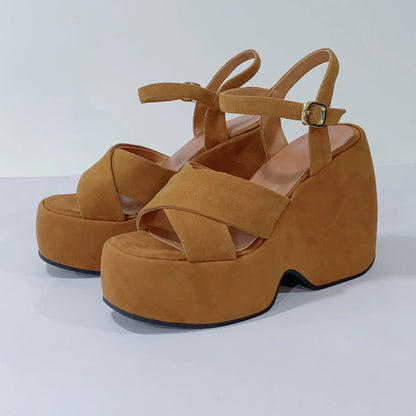 Leather Platform Sandals Women