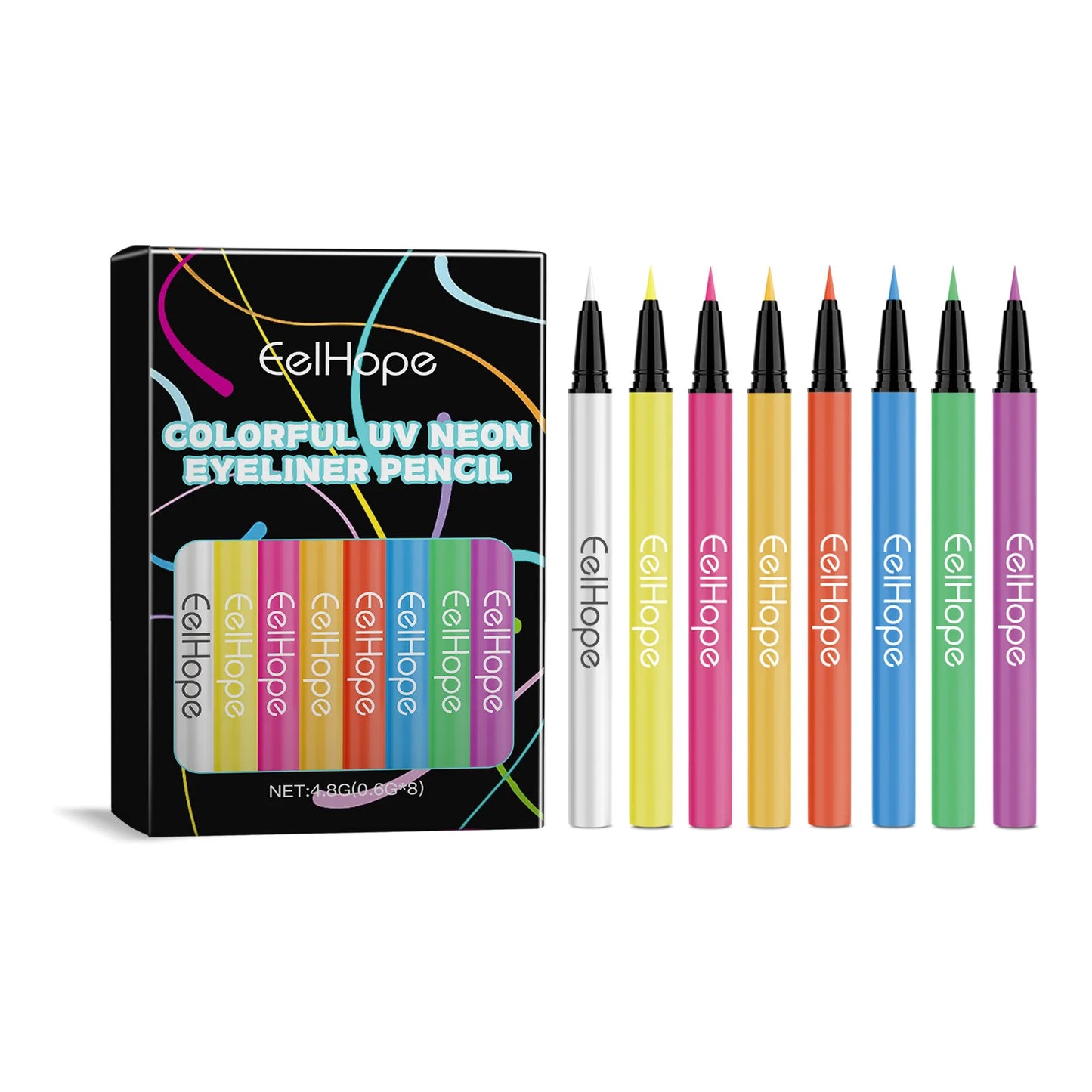 8Pcs Liquid Glitter Eyeliner Set