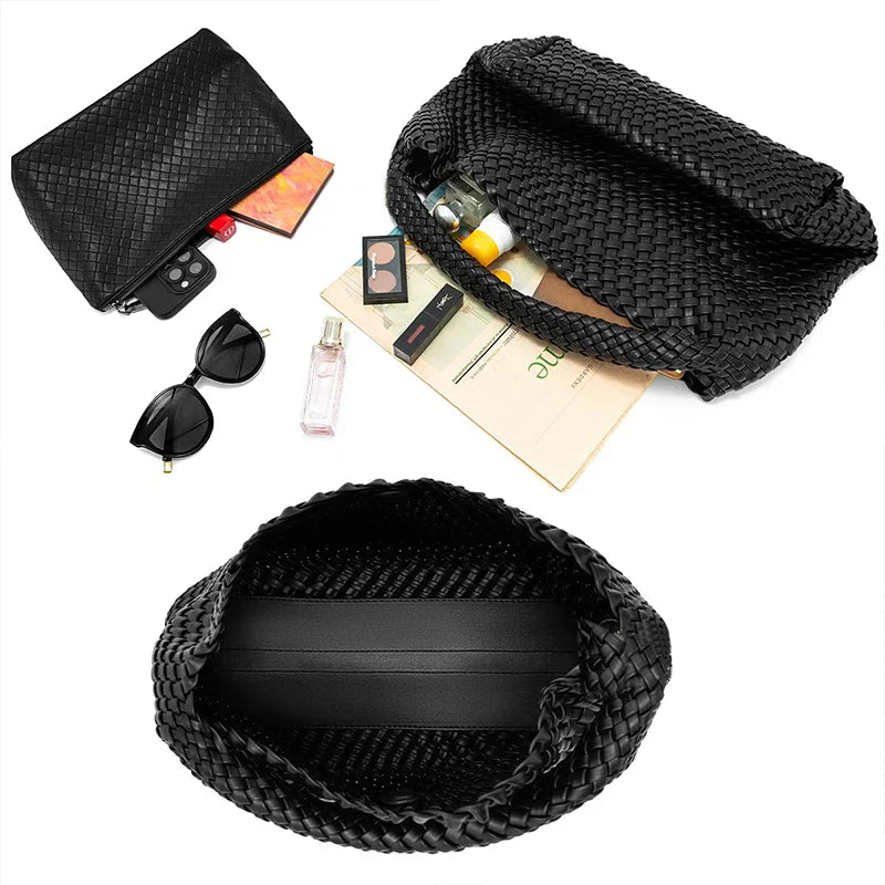Woven Leather Tote