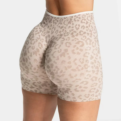 Leopard Seamless Yoga Shorts