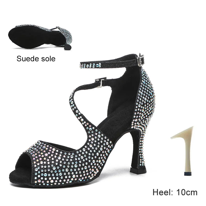 Rhinestone Latin Dance Shoes