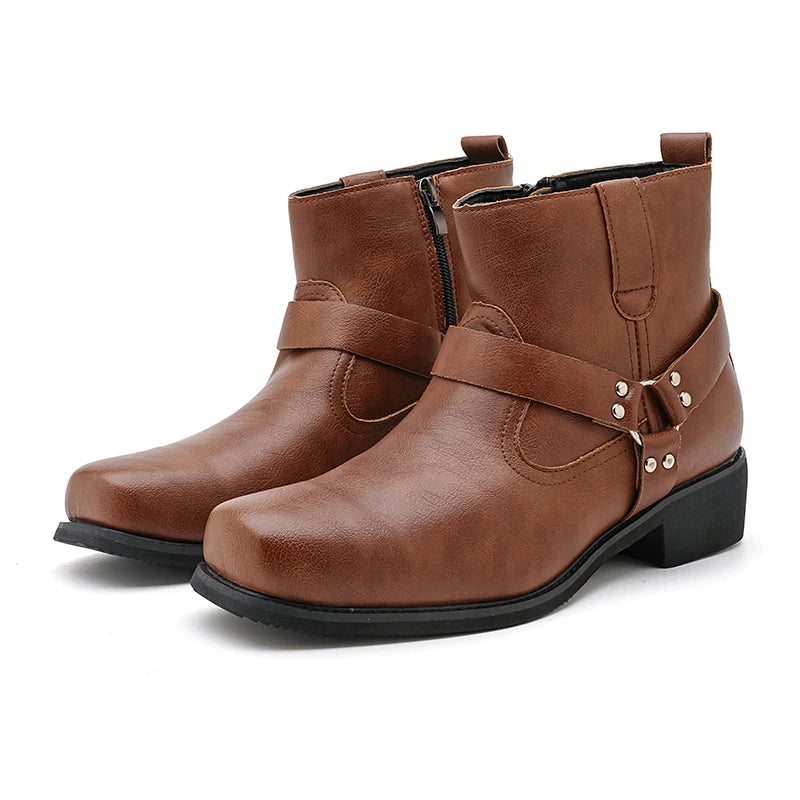 Genuine Leather Mid-calf Cowboy Boots