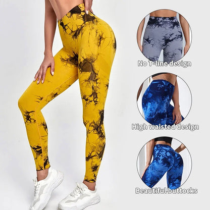 Tie-Dye Breathable Yoga Leggings