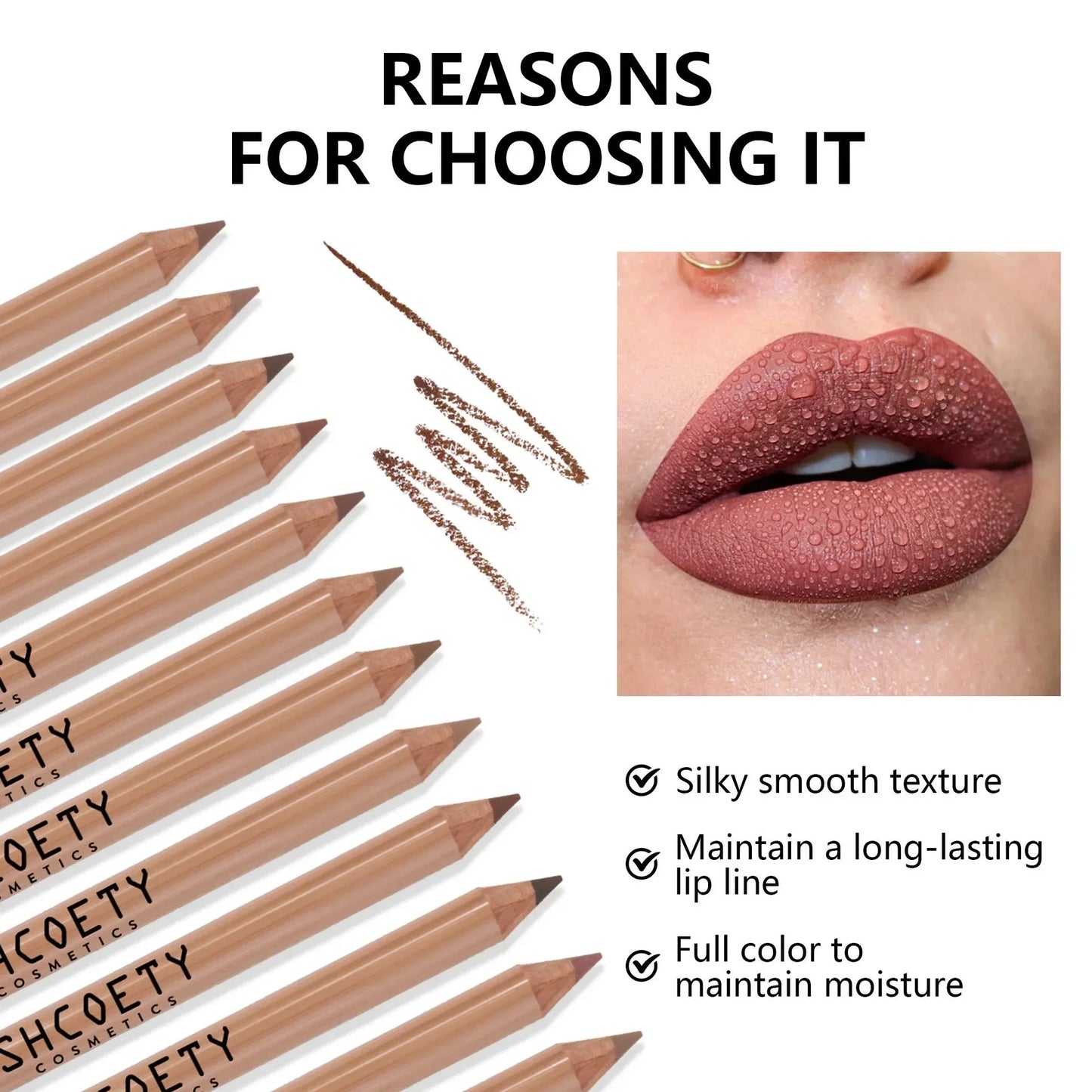 Waterproof Matte Lip Liner Combo Set