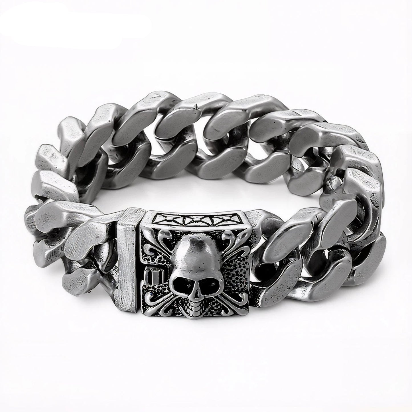 Men’s Heavy Punk Skull Cuban Bracelet
