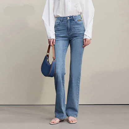 Amii Solid Flared Jeans