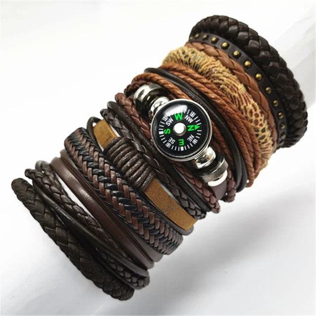 Leather Wrap Rope Bracelet