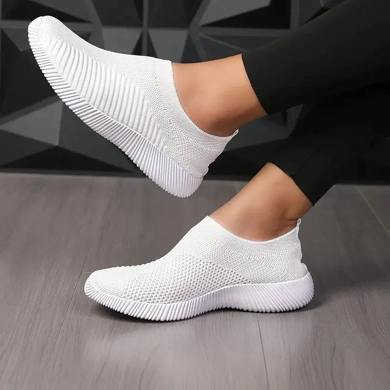 Solid Color Woven Sneakers