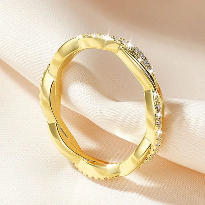 Moissanite Gold Bonded Ring