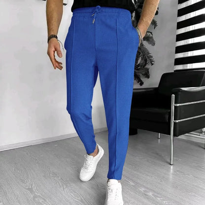 Knitted Drawstring Slim Casual Trousers