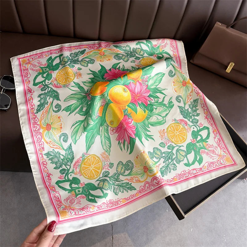 Fruit Print Korean Square Scarf