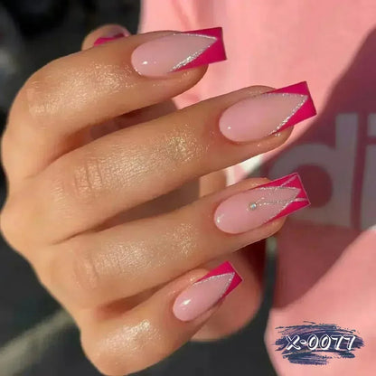 Glitter Coffin Press On Nails