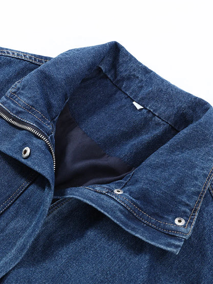 Stand Collar Single-Button Jacket