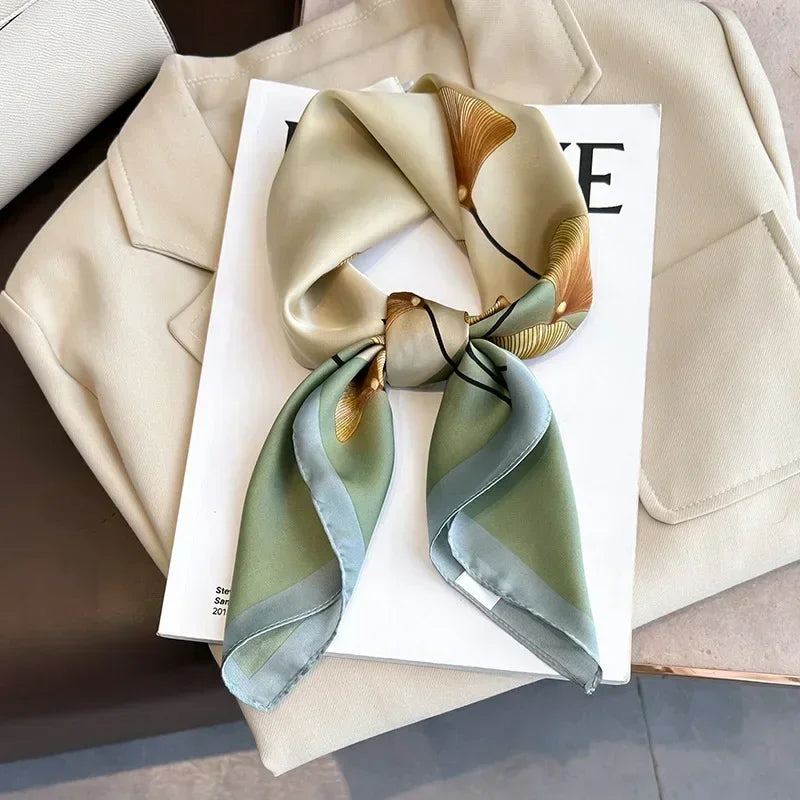 Luxury Print Silk Square Scarf