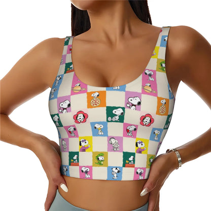 Dog Cartoon Print Bra