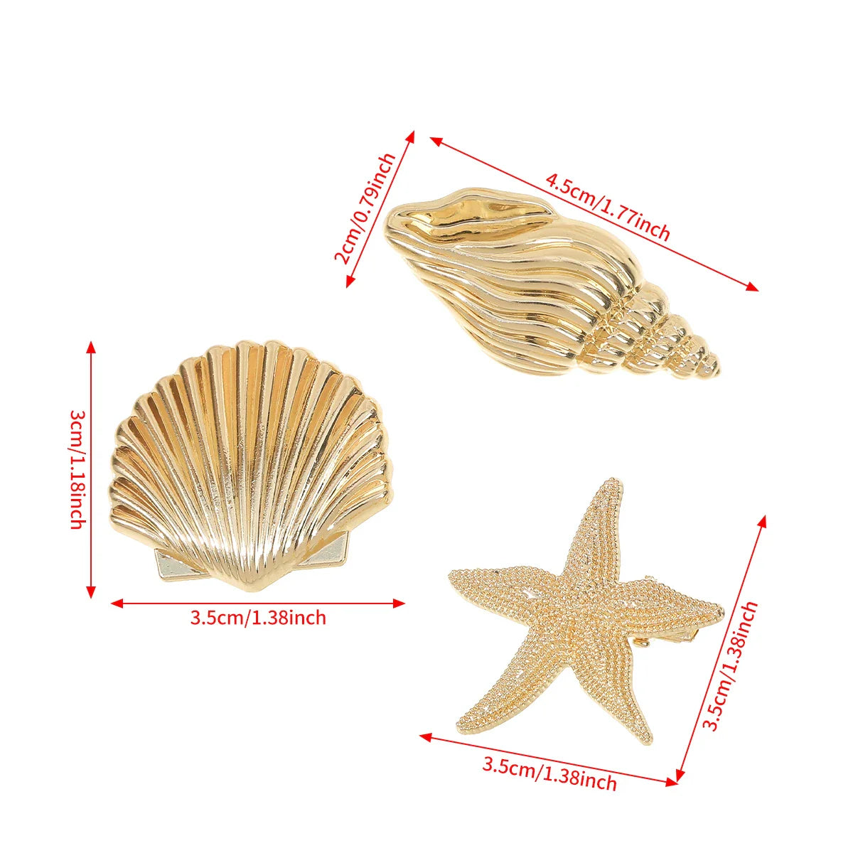 Starfish Hair Clips