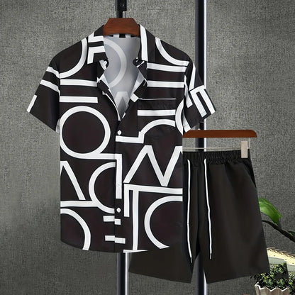 Hawaiian 3D Print Shirt Shorts Set