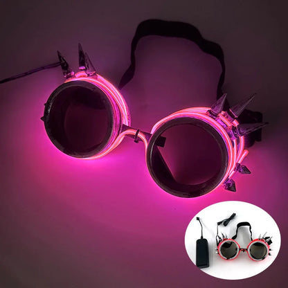 LED Steampunk Party Glasses