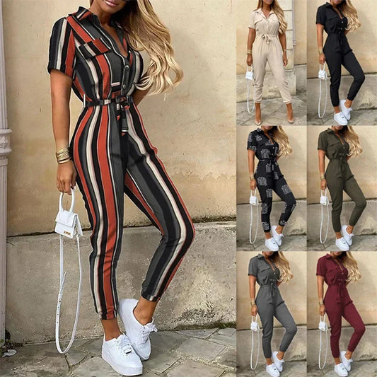 Monochromatic Belt Jumpsuit