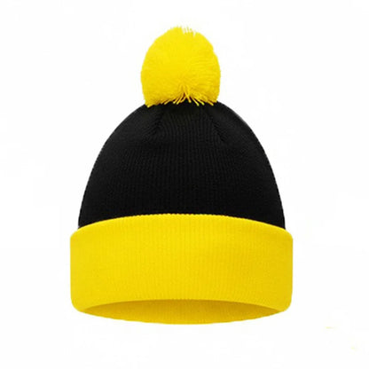 Cuffed Pom Beanie and Gloves Set