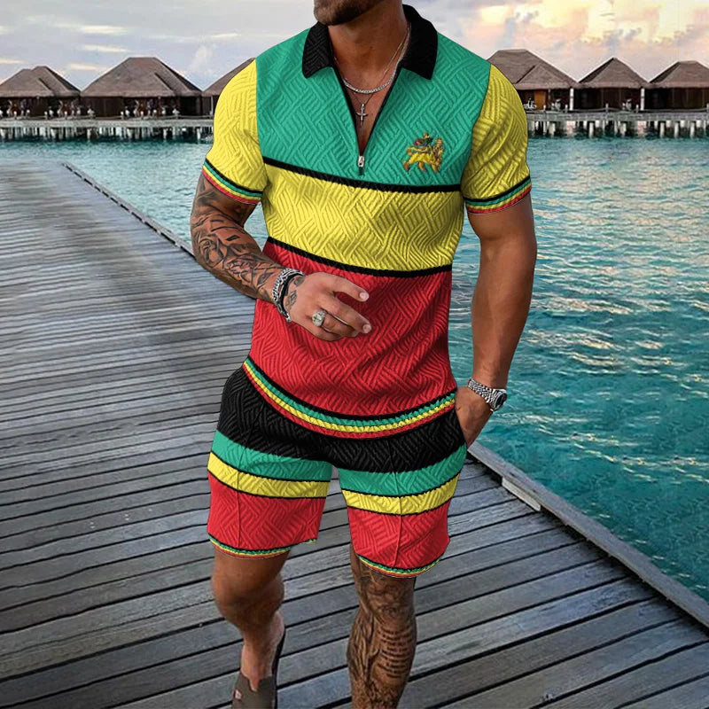 3D Print Polo Zip Tracksuit Set