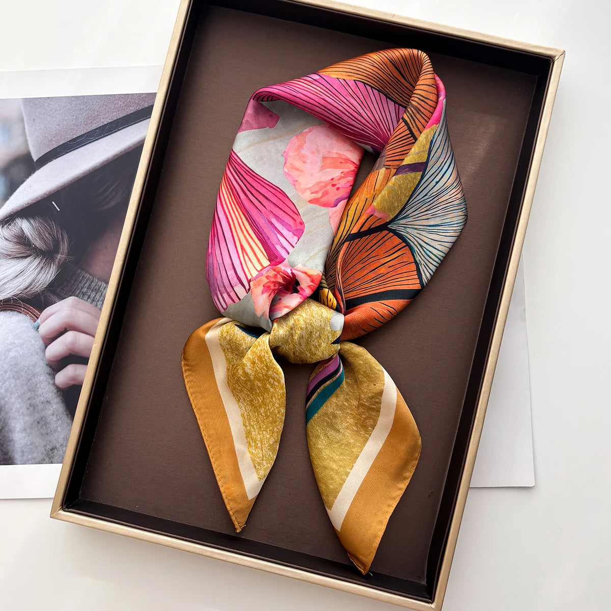 Fashion Print Silk Neckerchief