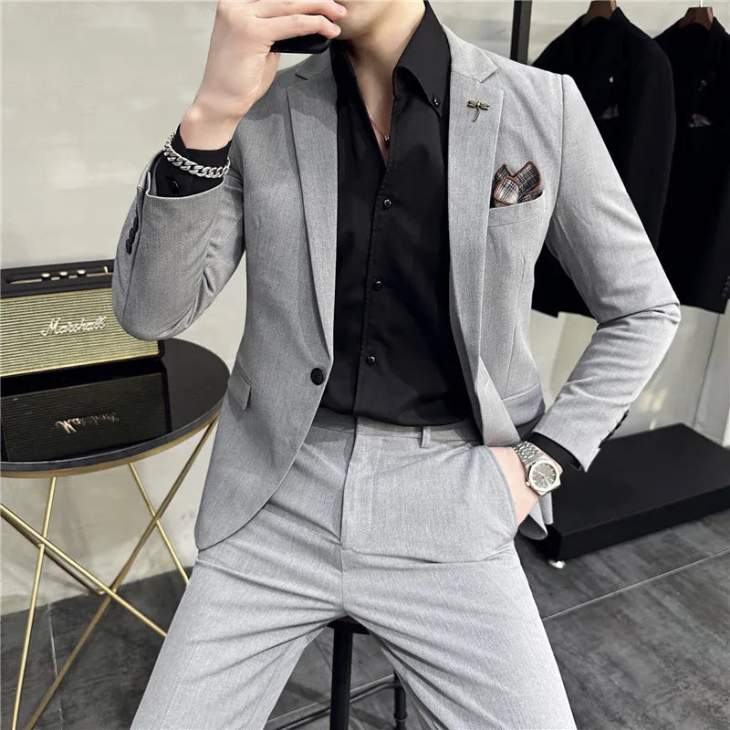 Single-Breasted Plus-Size Slim Tuxedo Suit