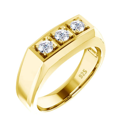 3 Stone Moissanite Ring