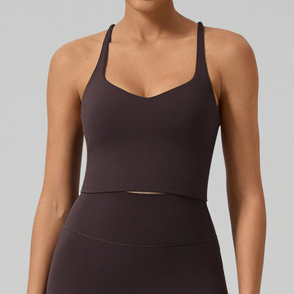 Hearuisavy Padded Cross-Back Camisole