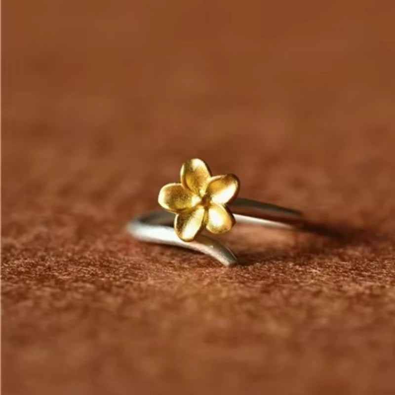 Plant Style Silver Ring