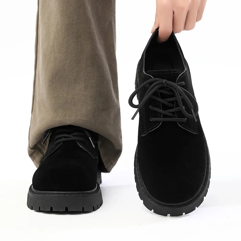 Suede Chunky Lace-up Work Boots