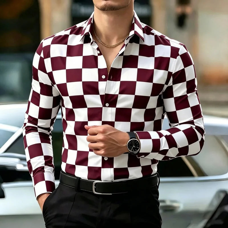 Men Smart Casual Business Shirt