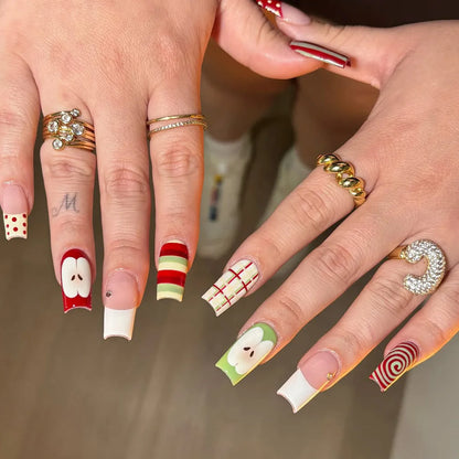 Glossy French Press On Nails
