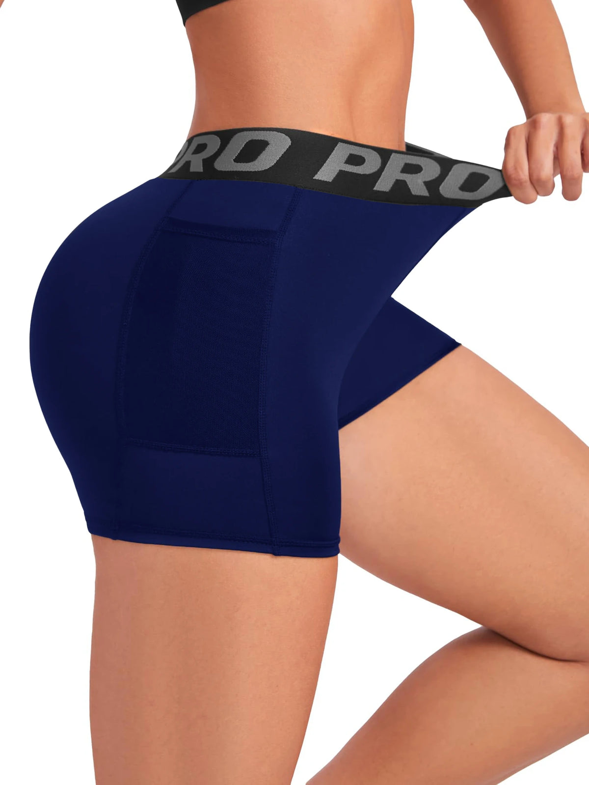 Letter Waistband Sports Shorts