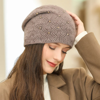 Rabbit Fur Blend Beanie