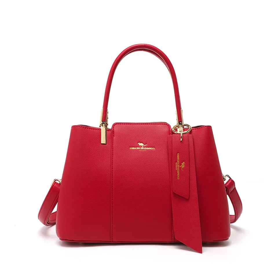 Printed Leather Shoulder Bag