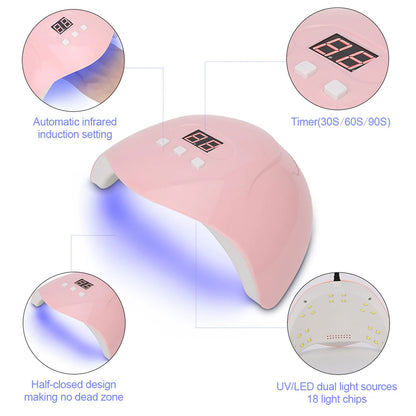 54W USB UV LED Nail Lamp