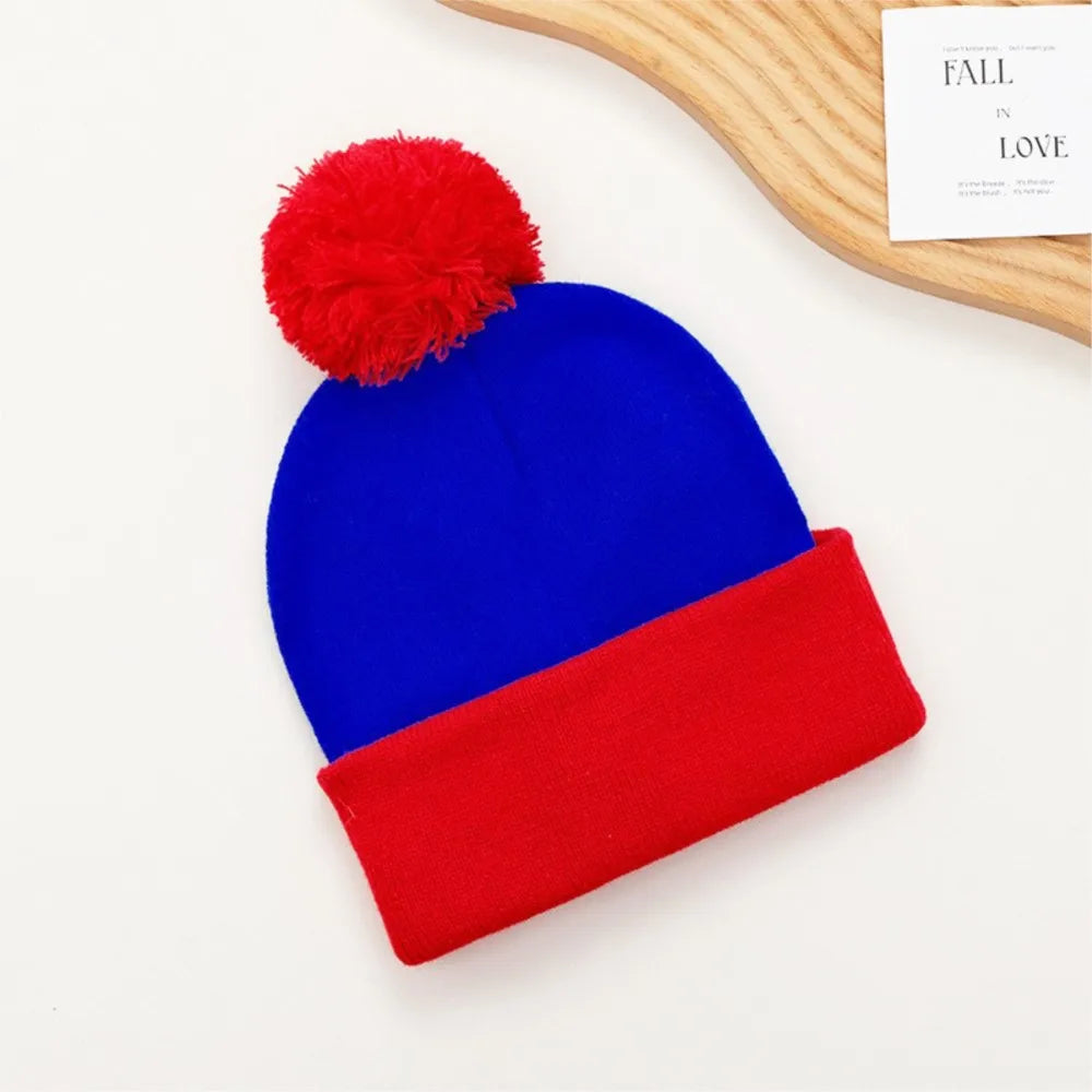 Cuffed Pom Beanie and Gloves Set