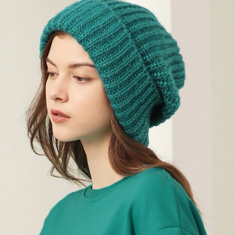 Knit Wool Blend Beanie