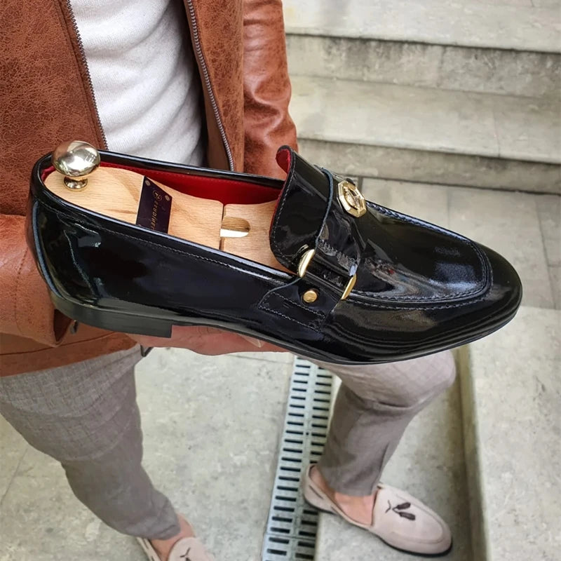 Black PU Slip-on Loafers