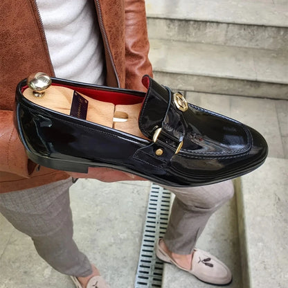 Black PU Slip-on Loafers