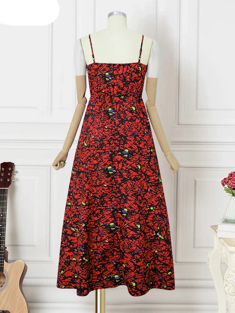 Bohemian Lace Patchwork Strap Dress
